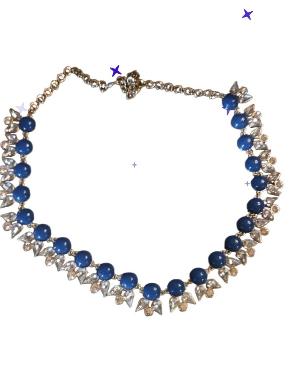 Blue Crystal Statement Necklace - Women Jewelry